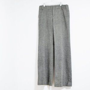 BANANA REPUBLIC Grey Wool Chevron Herringbone Pleat Pants | Size 2
